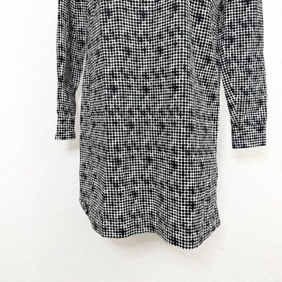 Kate Spade Saturday Let Loose Geometric Print Dress Tunic Black White Small - Picture 7 of 11